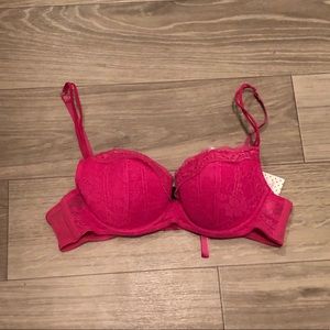 ❗️34C Hot pink lace push up bra lingerie